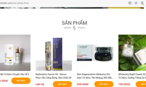 Mỹ phẩm mang thương hiệu SANFIE quảng cáo sai sự thật, chất lượng có đảm bảo?