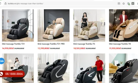 Quảng cáo sai sự thật chất lượng ghế massage TOSHIKO, người tiêu dùng nên cẩn trọng