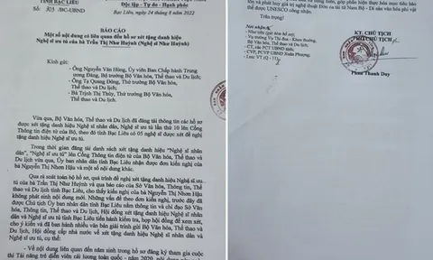 Bạc Liêu: Một nghệ sỹ bị tố khai man hồ sơ xét tặng danh hiệu nghệ sỹ ưu tú