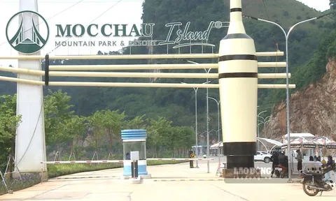 Khu du lịch Mộc Châu Island bị tố tự ý xây tường rào để lấn đất