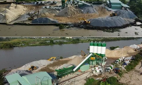 Huyện An Lão (Hải Phòng) Vì sao trạm bê tông xây dựng trái phép ngoài đê vẫn tồn tại?