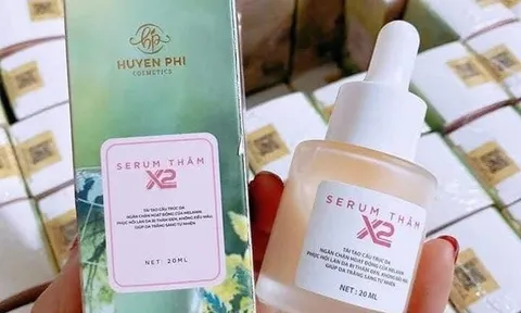 Chứa chất cấm, Serum thâm X2 - Nhãn hàng Huyền Phi Cosmetics bị đình chỉ lưu hành, tiêu huỷ