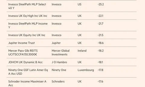 Các quỹ đầu tư cổ phiếu có thành tích tốt nhất và tệ nhất năm 2020