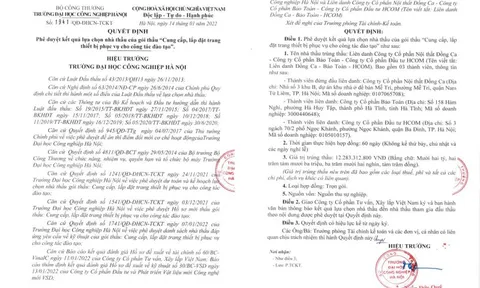 Đấu thầu tại trường Đại học Công nghiệp Hà Nội: Giá trúng thầu chênh lệch nhiều tỉ đồng với giá thị trường?