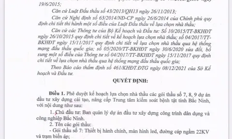 Vì sao những dấu hiệu sai phạm trong đấu thầu của Ban quản lý Dự án đầu tư xây dựng công trình dân dụng và công nghiệp Bắc Ninh chưa được làm rõ?