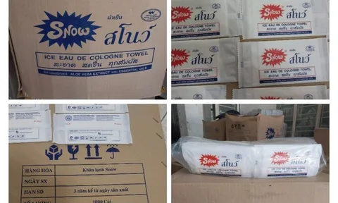 Tạm giữ hơn 20.000 khăn ướt có dấu hiệu giả mạo nhãn hiệu SNOW