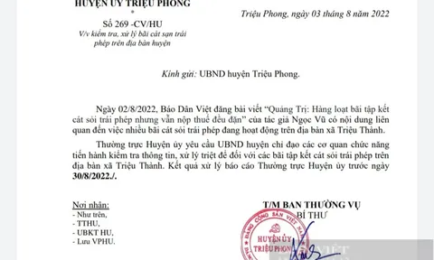 Hàng loạt bãi tập kết cát sỏi, trái phép ở Quảng Trị có thể bị phạt tiền tỷ