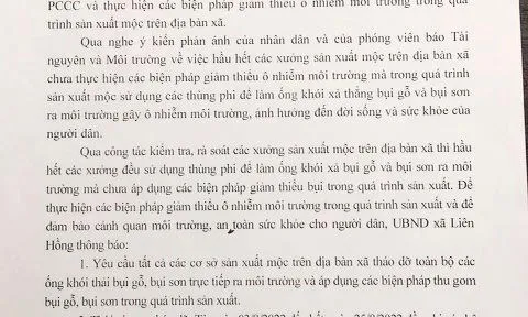 Hà Nội: Tháo dỡ toàn bộ ống hút bụi gây ô nhiễm của các xưởng mộc ở Liên Hồng