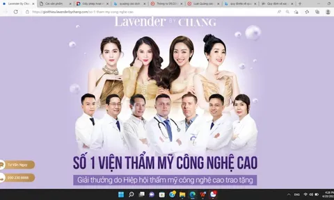 “Bát nháo” trong quảng cáo dịch vụ của Thẩm mỹ viện Lavender By Chang!