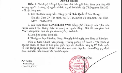 Dấu hiệu bất thường tại nhiều gói thầu mua quà tết