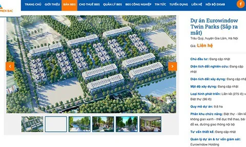 Dự án Eurowindow Twin Parks chưa hoàn thiện hạ tầng đã rao bán rầm rộ