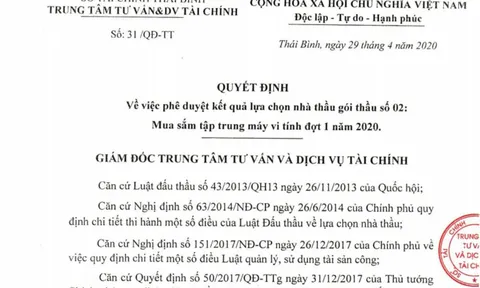 Dấu hiệu “thao túng” công tác đấu thầu tại Thái Bình