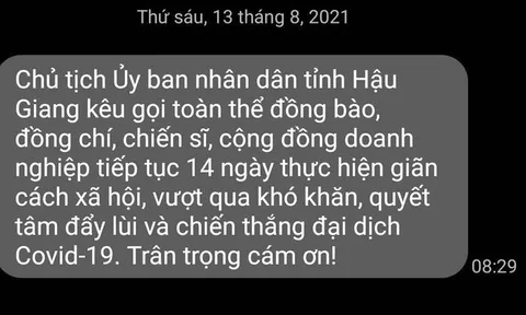 Vinaphone gửi tin nhắn sai sự thật về giãn cách đến nhiều thuê bao
