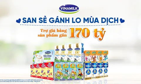 Vinamilk trao 45.000 phần quà đến người dân 3 tỉnh, thành góp phần san sẻ khó khăn mùa dịch