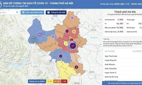 Bản đồ dịch tễ COVID-19 Hà Nội: Đâu là 'vùng đỏ', 'vùng xanh'?