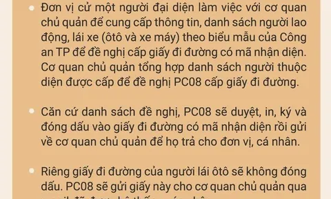 Quy trình xin giấy đi đường của người dân vùng đỏ ở Hà Nội