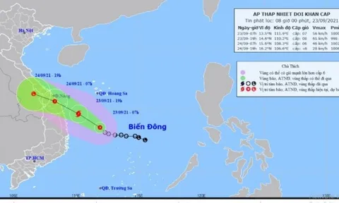 Tối nay, áp thấp nhiệt đới mạnh thành bão giật cấp 10?