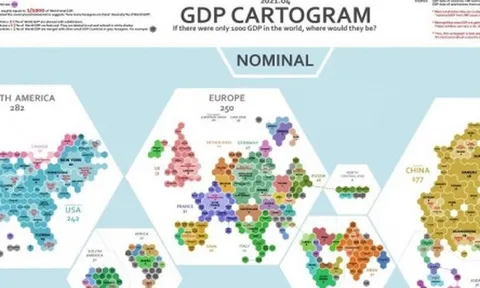 Khu vực nào có GDP cao nhất và thấp nhất toàn cầu?