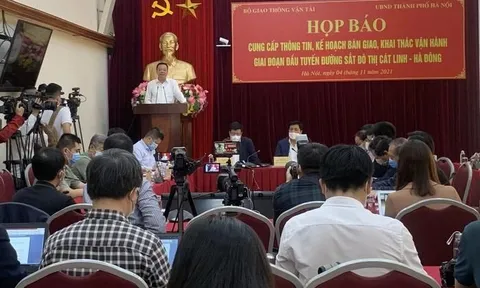 Bàn giao dự án đường sắt Cát Linh - Hà Đông vào ngày 6/11