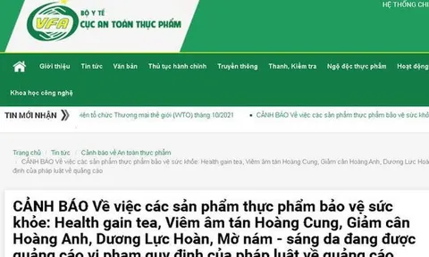 Bộ Y tế cảnh báo hàng loạt sản phẩm giảm cân, tăng cường sinh lực… quảng cáo vi phạm