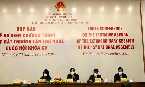 4 nội dung sẽ được Quốc hội quyết định tại kỳ họp bất thường