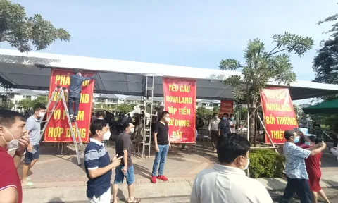 Thế kỷ 21 nợ thuế hơn 5.100 tỷ đồng cư dân Lakeview City treo băng rôn tố cáo Novaland vi phạm hợp đồng