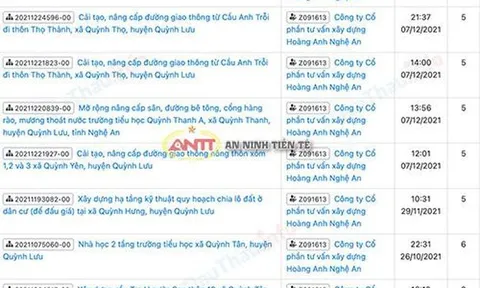 Công ty Hoàng Anh và Xuân Hưng cặp đôi quan hệ 'mật thiết' đấu thầu ở huyện Quỳnh Lưu