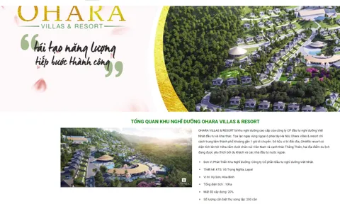 Doanh nghiệp nào là đơn vị đang phát triển “Dự án ma” Ohara Villas & Resort tại Hòa Bình?