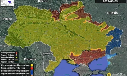 Chiến sự Nga-Ukraine: Sau 10 ngày, Nga kiểm soát 20% lãnh thổ Ukraine