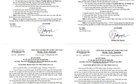 Công ty Thành An trúng nhiều gói thầu chia nhỏ tại BV Sản Nhi Lào Cai