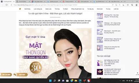 “Bát nháo” trong quảng cáo dịch vụ của Thẩm mỹ viện Lavender By Chang!