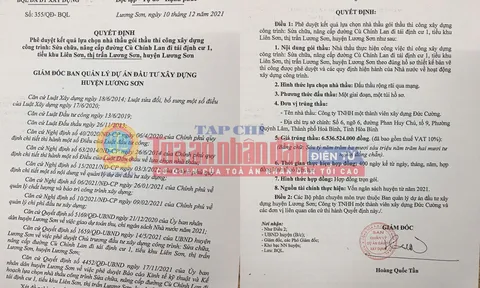 Lương Sơn (Hòa Bình): Công ty TNHH MTV xây dựng Đức Cường trúng nhiều gói thầu nhưng thi công kém chất lượng?