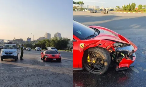 Cảnh sát thông tin về cô gái ở hiện trường vụ siêu xe Ferrari va chạm xe máy