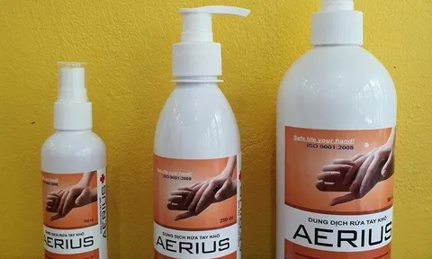 Cảnh báo sản phẩm 'Dung dịch rửa tay khô Aerius chai 500ml' nghi ngờ là giả
