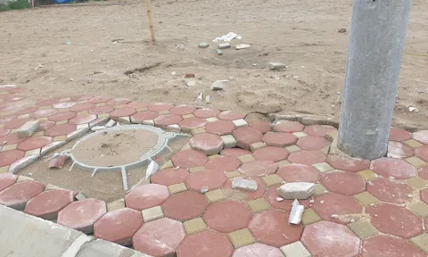 Nghi vấn rút ruột công trình tại dự án xây dựng hạ tầng khu đấu giá đất xã Thắng Lợi?