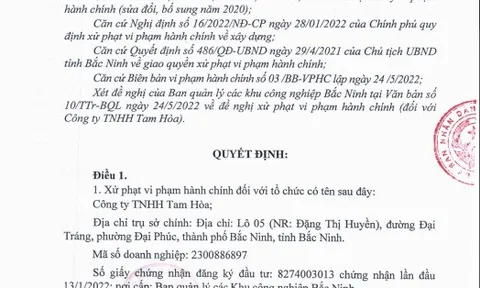 Bắc Ninh: Xử phạt 3 công ty xây dựng không phép hàng nghìn m2