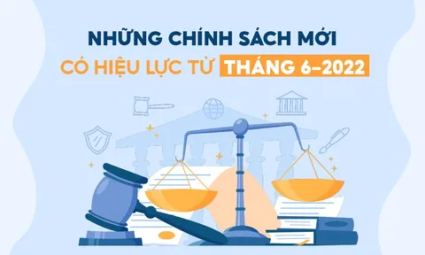 Nhiều chính sách mới có hiệu lực từ cuối tháng 6/2022
