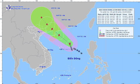Bão số 1 có thể mạnh thêm, sức gió mạnh nhất giật cấp 13
