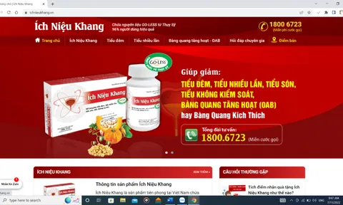 Ích Niệu Khang quảng cáo gây hiểu nhầm cho người bệnh