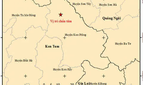 Hai trận động đất ở Kon Tum và biên giới gần Lai Châu
