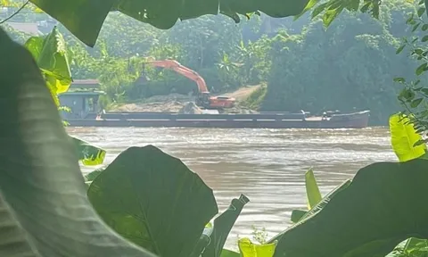 Tam Nông (Phú Thọ): Vì sao bến cát không phép vẫn ngang nhiên hoạt động dưới chân cầu Phong Châu?