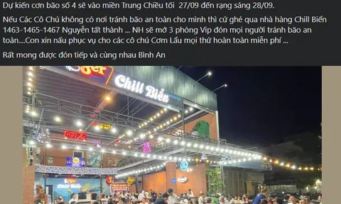 Nhiều nhà hàng, khách sạn Đà Nẵng miễn phí chỗ ăn ở tránh bão cho người nghèo