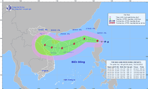 Không khí lạnh di chuyển xuống phía Nam, bão Nesat áp sát Philippines