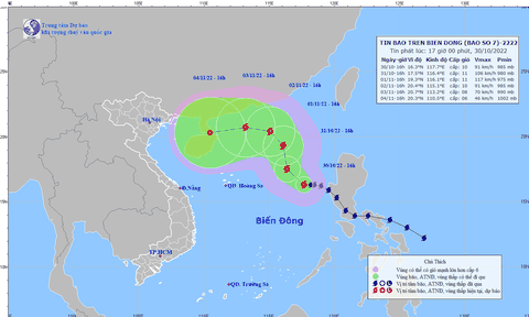 Bão số 7 tiếp tục mạnh lên, diễn biến phức tạp