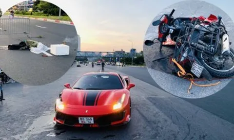 Xe Ferrari 488 va chạm xe máy: Trích xuất camera thấy tài xế là nam giới