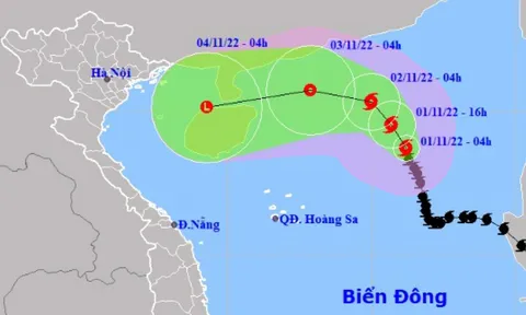 Bão số 7 cách quần đảo Hoàng Sa khoảng 570km, giật cấp 13