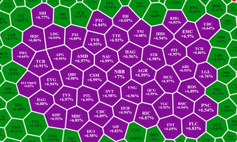 VN-Index 'đỏ vỏ', hơn 120 mã vẫn kịch trần