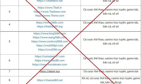 Bộ TT&TT lần thứ 3 công bố danh sách các website có dấu hiệu vi phạm pháp luật