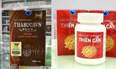Thực phẩm bảo vệ sức khỏe Thasucavn Plus và Hoạt huyết dưỡng não Thiên Cân bị tạm dừng lưu thông
