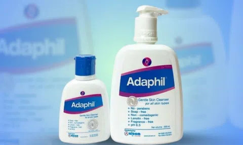 Đình chỉ lưu hành sữa rửa mặt Adaphil Gentle Skin chứa thành phần không có trong công thức